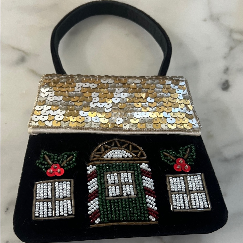Charming Holiday Beaded Mini Bag